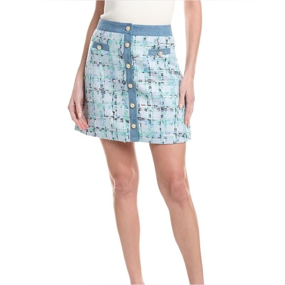 Nanette Lepore tweed mini skirt 
Size Small